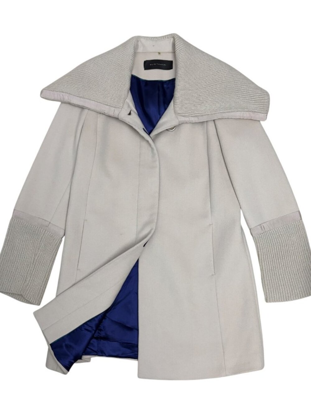 ELIE TAHARI WOOL Pea Coat Luxury Designer Business Casual Jacket Womens Large